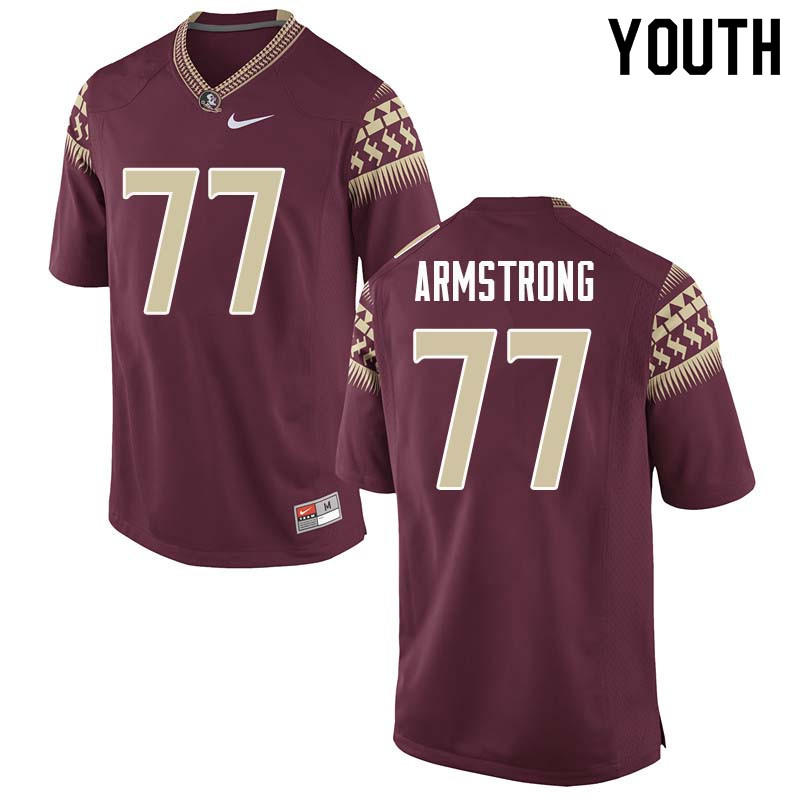 Youth #77 Christian Armstrong Florida State Seminoles College Football Jerseys Sale-Garnet - Click Image to Close